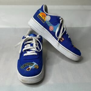 Nike Air Force 1 '07 Los Angeles Patched Up Racer Blue Size 6.5Y DX2308-400